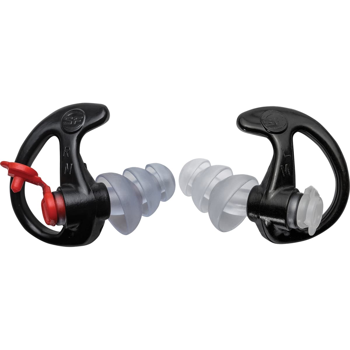 Surefire EP4 Sonic Defender Plus 30 dB Filtered Flanged Earplugs Medium, Black