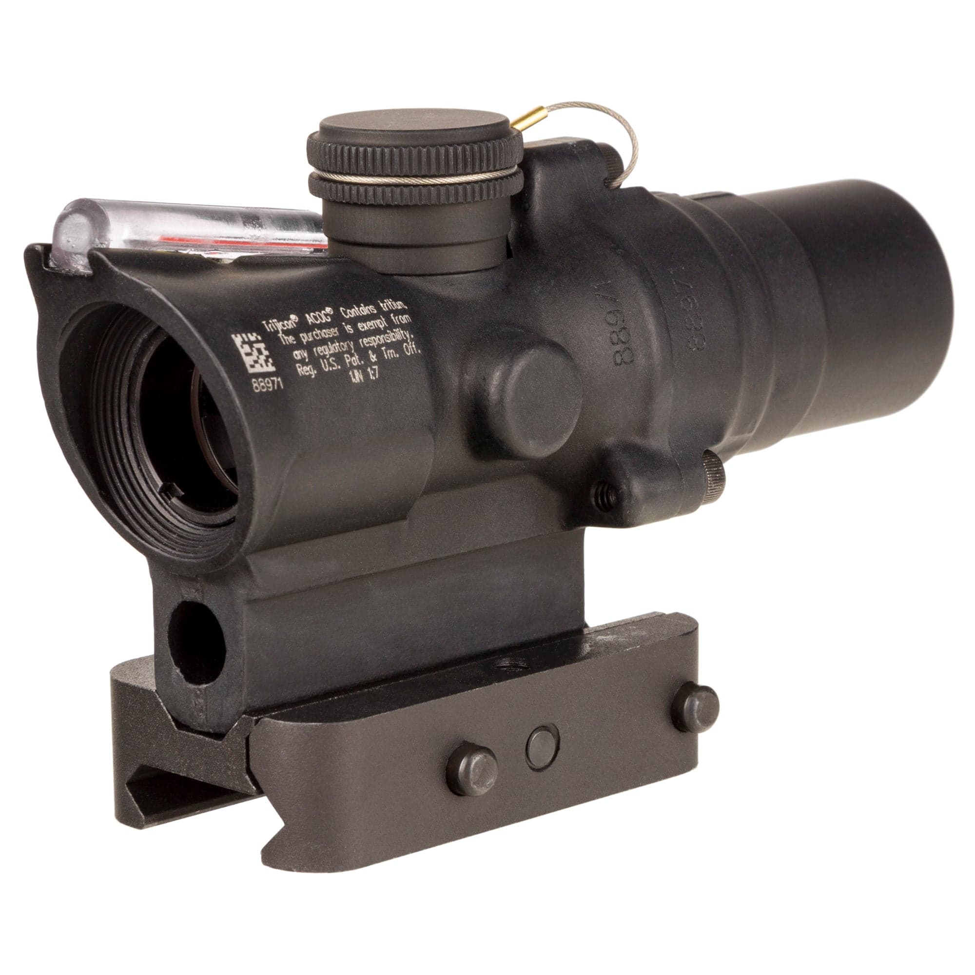 Trijicon ACOG, 1.5X16mm, Dual Illuminated Red Ring & 2 MOA Dot, Includes Q-LOC Mount, Black