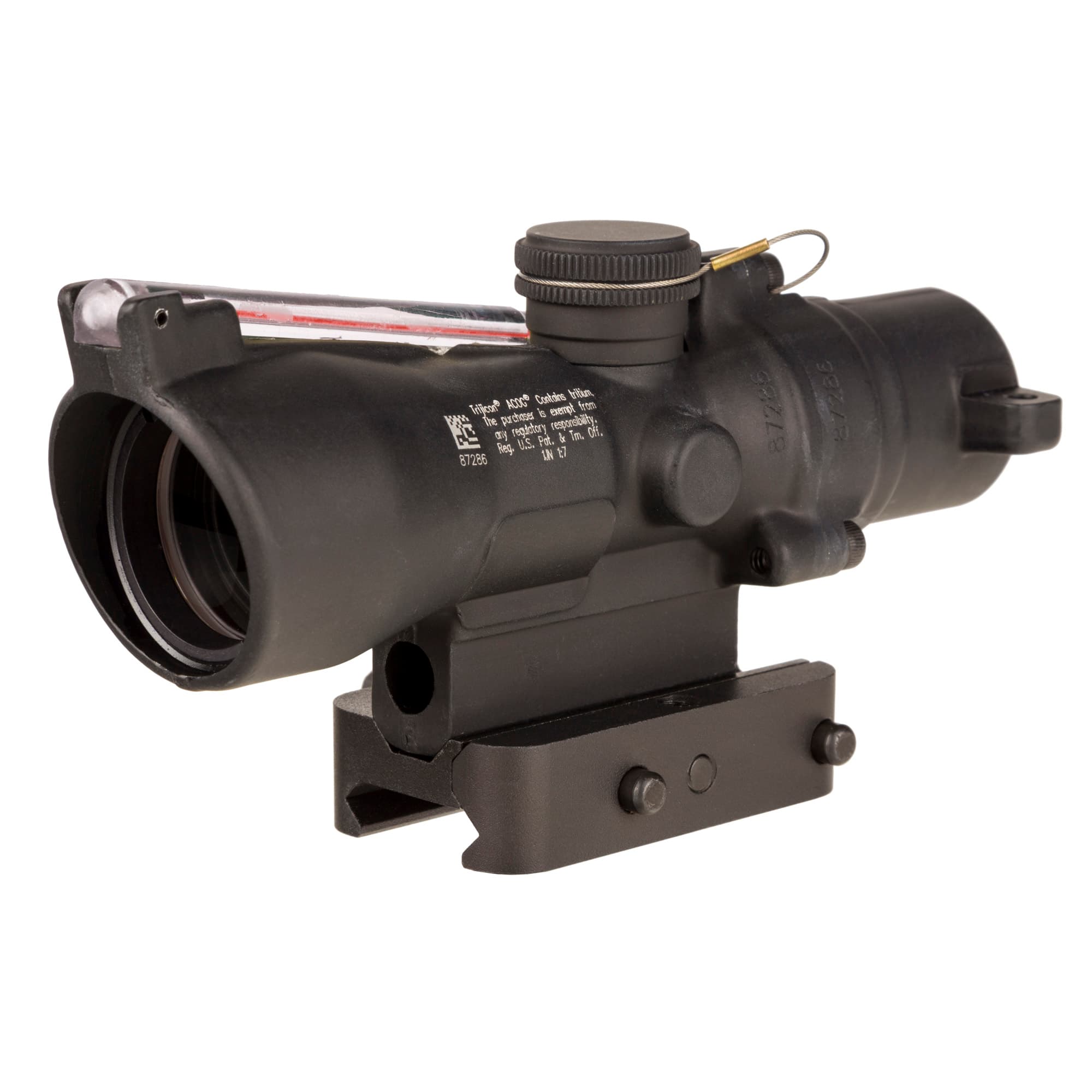 Trijicon ACOG, 3X24mm, Dual Illuminated Red Horseshoe/Dot 223/55 Grain, Includes Q-LOC Mount, Black