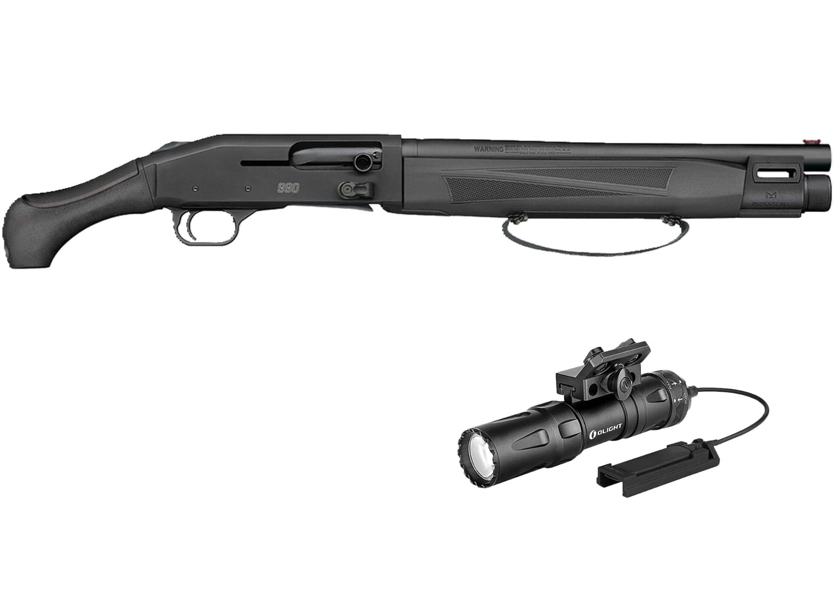 Mossberg 990 Aftershock 14.75" 12 Gauge 5rds with Olight Odin Mini Tactical Flashlight