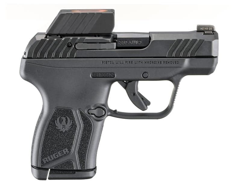 Ruger LCP Max 2.8" .380 ACP 10rd Pistol, Black w/ Tritium Front and ReadyDot Micro Reflex Rear Sight, Holster- 13758