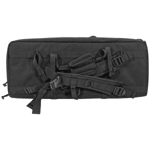 G-Outdoors Gps Bags Drc28 Double Rifle Case Black 600d Polyester W/ 2 Padded Pistol Sleeves Molle Webbing & Lockable Zippers