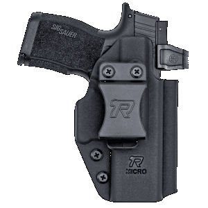 Rounded Gear Rgunvrslcmpctblk Universal Kydex Iwb Black Kydex Belt Clip Fits Compact Sized Handguns Right Hand