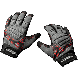 Black Rain Ordnance Tactglovegry/Blk/Rdxl Tactical Gloves Black/Gray/Red Xl Velcro