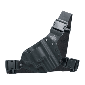 Gunfighters Inc Kenai Chest Holster Right Hand Glock 17, 19, 19x, 22, 23, 26, 27, 31, 32, 33, 38, 45, 47 Kydex Black