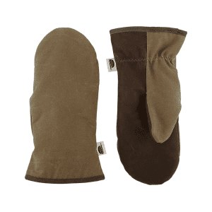 Stormy Kromer Men's Waxed Cotton Tough Mittens Sand/Dark Leather Medium