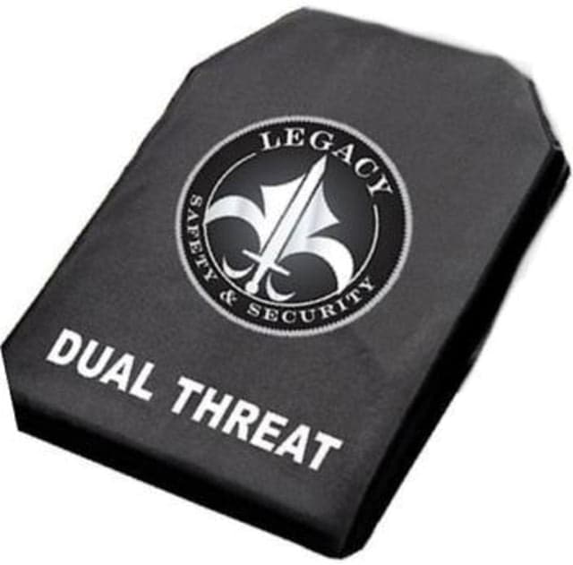 221B Tactical Legacy Dual Threat Level IIIA Armor Plate Black 11"x14"