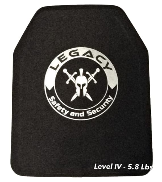 221B Tactical Legacy Level IV Armor Plate Black 10"x12"