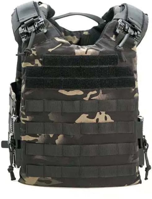 Ace Link Armor 2.0 QuadRelease Ultra Plate Carrier For 11x14 Armor Plates Black Camo XL