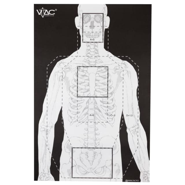 Action Target VTAC-P Viking Tactics Double Sided Advanced Training Target Marksmanship Side Has 4 SR-1C Bulls-Eye Target w/1 Square Sighting Grid