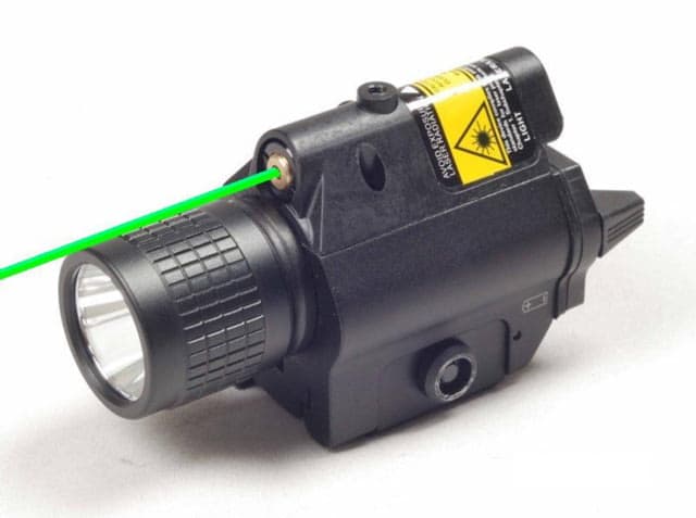 Ade Advanced Optics Tactical Green Laser Sight W/ Flashlight/Built In Ris Rail Mounts Black