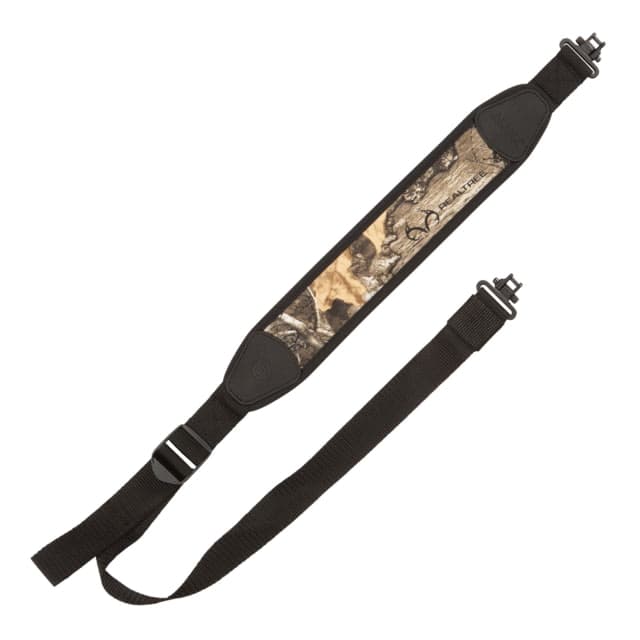 Allen Cascade Neoprene Gun Sling With Molded Ends And Swivels Black/Realtree Xtra Camo