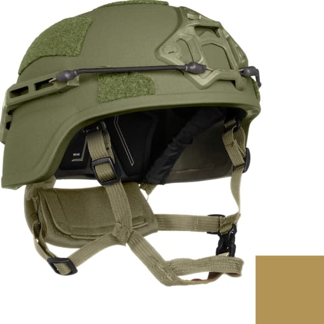 ArmorSource Aire II High Cut U.S. Army Next Generation Advanced Fully Loaded Combat Helmet Coyote Brown Small