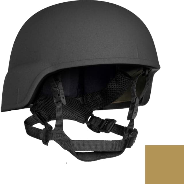 ArmorSource Aire LE Full Cut Ultra Lightweight Law Enforcement Level IIIA Tactical Helmet Coyote Brown Extra Large