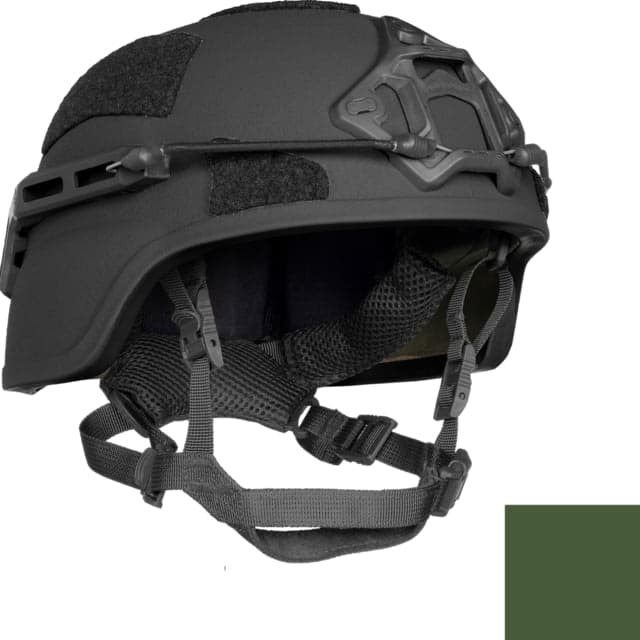 ArmorSource Aire LE Full Cut Ultra Lightweight Law Enforcement Fully Loaded Level IIIA Tactical Helmet Cam Green Large