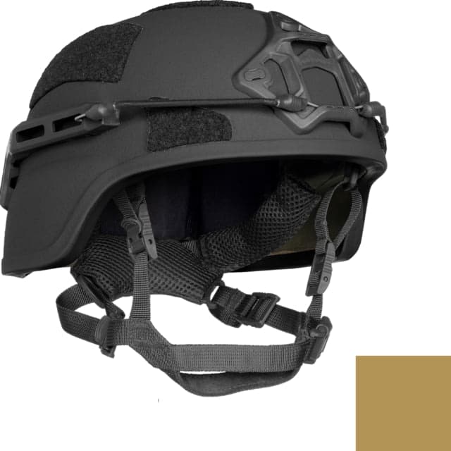 ArmorSource Aire LE Full Cut Ultra Lightweight Law Enforcement Fully Loaded Level IIIA Tactical Helmet Coyote Brown Medium