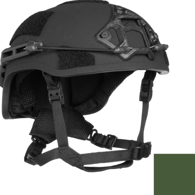 ArmorSource Aire LE High Cut Ultra Lightweight Law Fully Loaded Enforcement Level IIIA Tactical Helmet Cam Green Medium