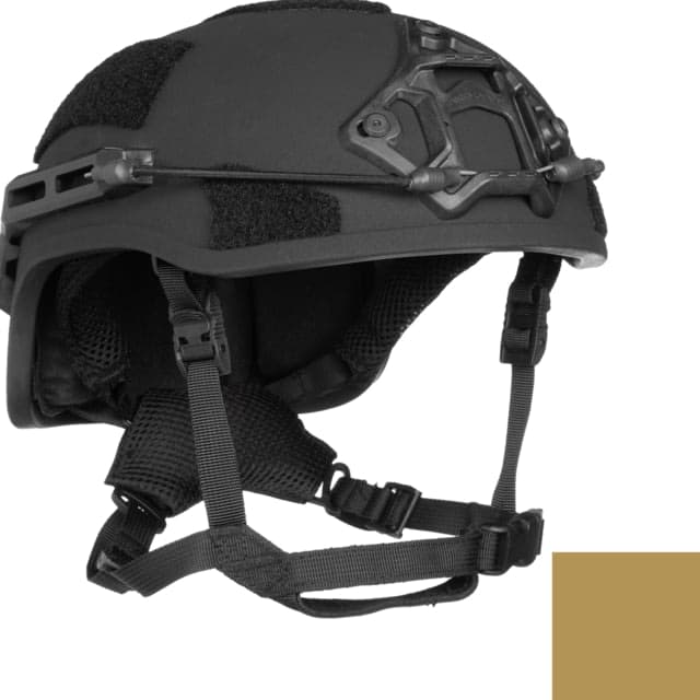 ArmorSource Aire LE High Cut Ultra Lightweight Law Fully Loaded Enforcement Level IIIA Tactical Helmet Coyote Brown Medium