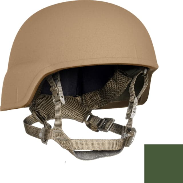 ArmorSource AS-200 Full Cut NIJ IIIA Tactical Helmet Cam Green Medium
