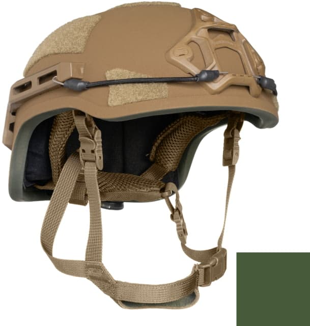 ArmorSource AS-200 High Cut NIJ IIIA Fully Loaded Tactical Helmet Cam Green Small