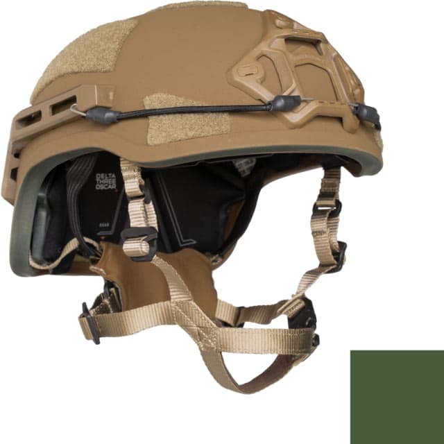 ArmorSource AS-223 Enhance Trauma Fully Loaded Reduction Helmet High Cut Cam Green Small