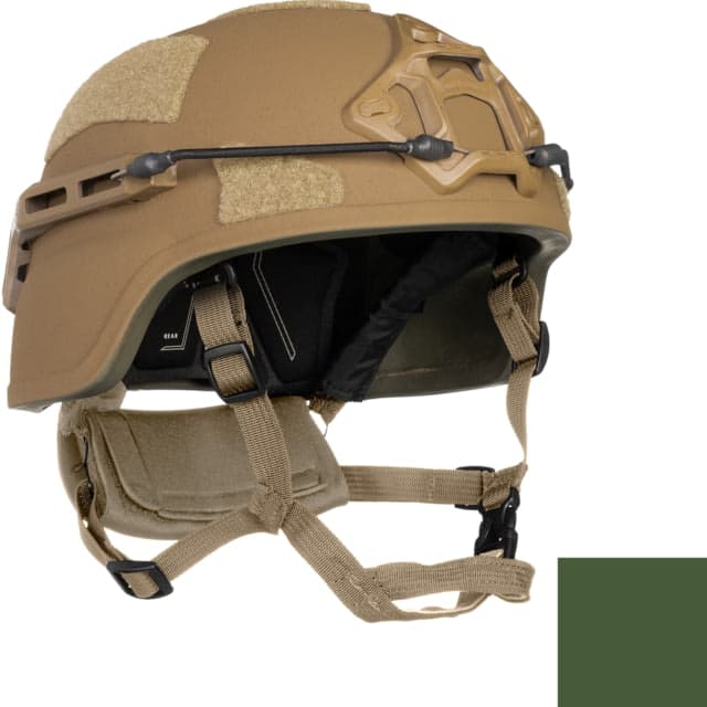 ArmorSource AS-223 Enhance Trauma Fully Loaded Reduction Helmet Regular Cut Cam Green Large