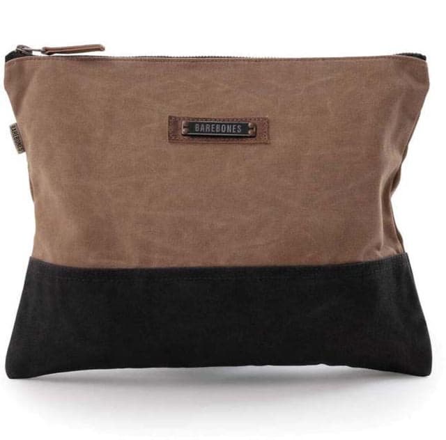 Barebones Neelum Large Zipper Pouch 13 in x .75 in x 10.5 in Khaki