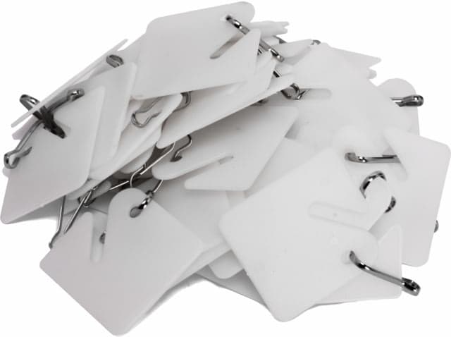 Barska Key Tags For Key Cabinets - 50 Pack White Small
