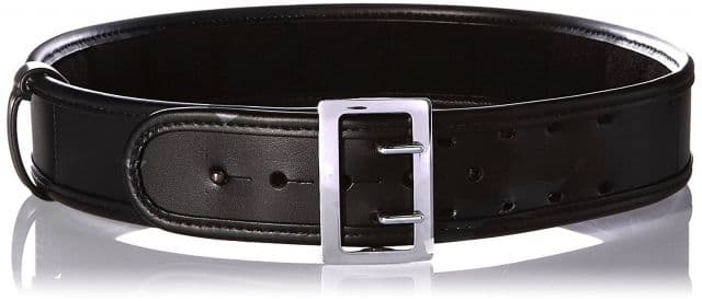 Bianchi Model 7960 Sam Browne Duty Belt w/ Chrome Buckle Plain Black Waist Size 48-50in 22232