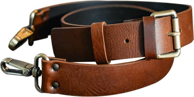 Bieling Leather Co. Classic Leather Rifle Sling Medium Brown 36 - 42in