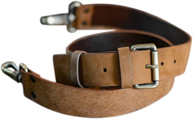 Bieling Leather Co. Classic Leather Rifle Sling Nubuck Natural 36 - 42in