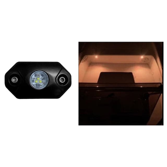 Black Oak LED Rock Accent LED Light Black Housing Amber