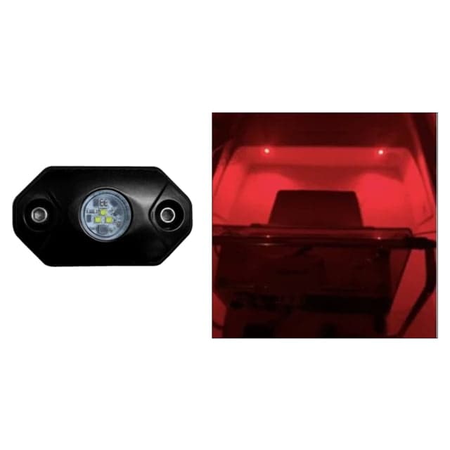 Black Oak LED Rock Accent LED Light Black Housing Red