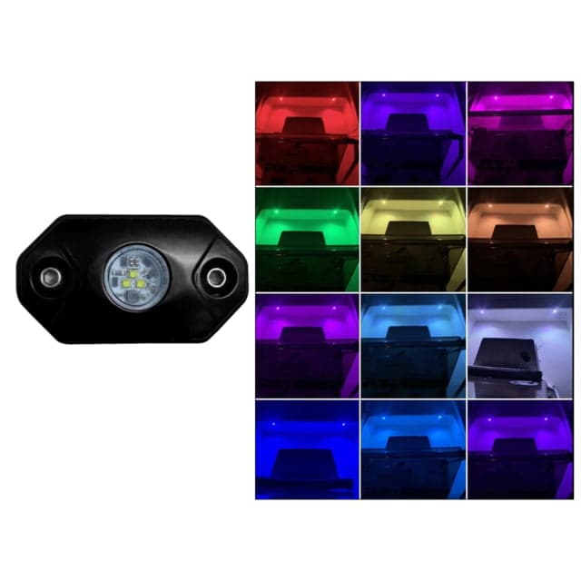 Black Oak LED Rock Accent LED Light Black Housing RGB