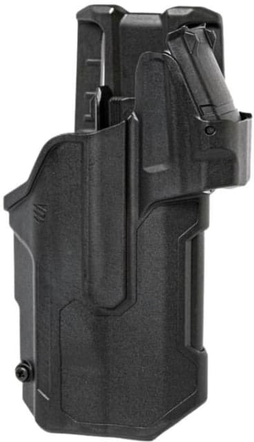 BlackHawk T-series Level 2 Duty Holster Light-Bearing Glock 22 Gen 5/S&W M&P w/o Safety/VP9 TLR 1/2 Right Hand Black Medium