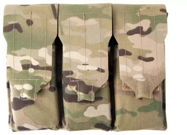 Blue Force Gear Triple M4 Magazine Pouch Classic style with flap one mag per pocket MultiCam