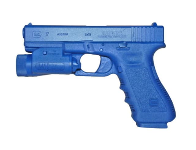 Blueguns Glock 17 Glock 22 Glock 31 Training Guns Unweighted M5 Tactical Light Handgun w/M5 Tactical Light Blue