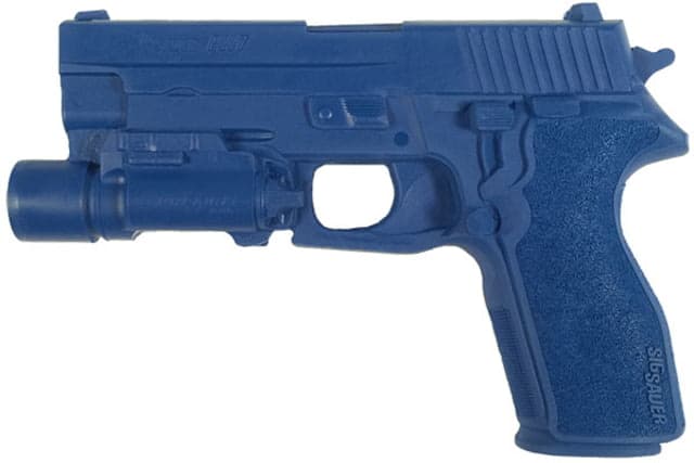 Blueguns Sig Sauer P227 Training Guns Unweighted Surefire X300 Handgun W/X300 Tactical Light Blue