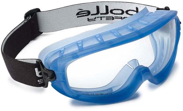 Bolle Atom Safety Goggle Clear Frame Platinum Coating