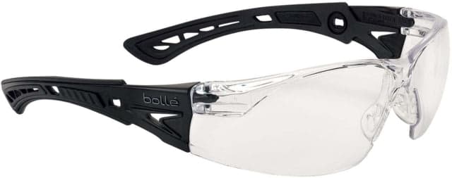Bolle Rush+ Small Safety Glasses Matte Black Frame Clear BSSI Lens