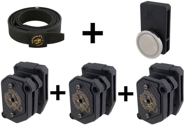 Black Scorpion Outdoor Gear IPSC / USPSA Professional Shooter Shooting Gun Belt Combo Black Medium