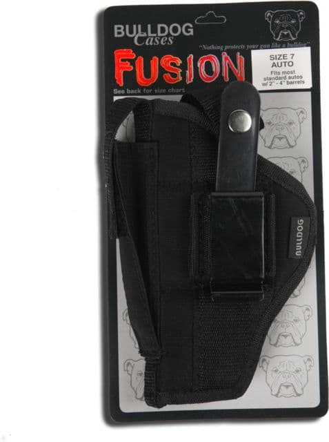 Bulldog Cases & Vaults Belt And Clip Ambi Holster Beretta 92/Taurus PT92/Glock 20/Glock 37/Glock 21 Ambidextrous Plain Black
