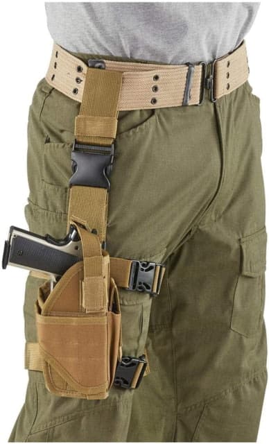 Cactus Jack Drop Leg Holster Glock 17 Beretta 92 1911 Fully adjustable 600D polyester Coyote Tan
