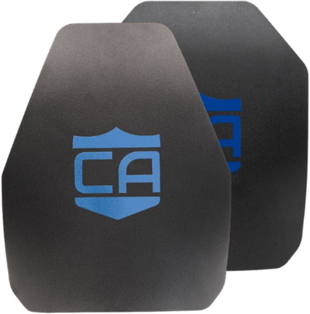 Caliber Armor AR550 Level III+ Armor Plate - Pack of 2 Shooters/SAPI Cut Multi-Curved 10x12 inch