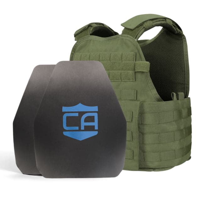 Caliber Armor AR550 III+ Condor MOPC Complete Plate Carrier Package Shooters Ranger Green