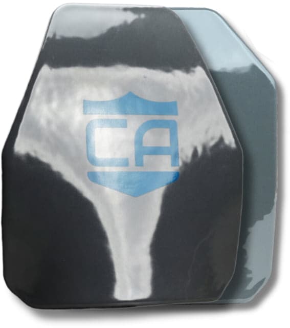 Caliber Armor AR550 Level III+ PolyShield Armor Plate - Pack of 2 Shooter/SAPI Cut Multi-Curved inch