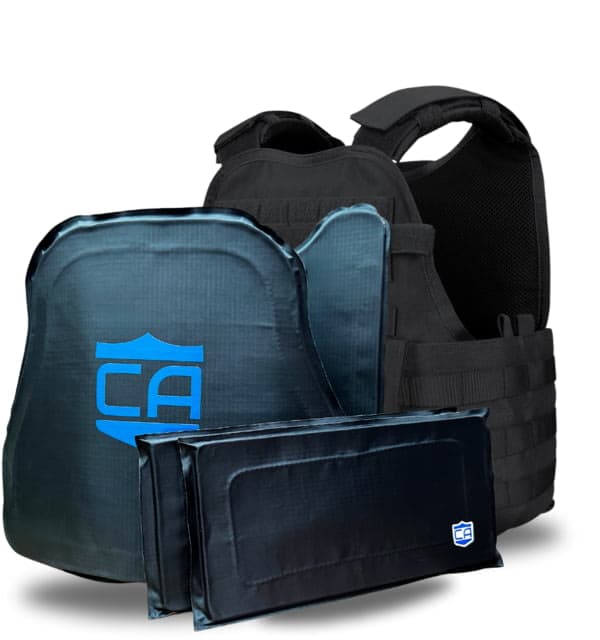 Caliber Armor CaliberX IIIA MOPC Complete Plate Carrier Package w/Side Panels Black