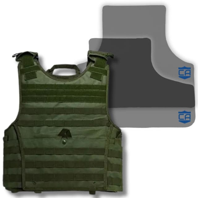 Caliber Armor CaliberX IIIA Package w/ Overt Body Complete Plate Carrier Package OD Green Extra Small