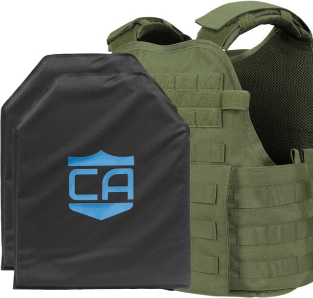 Caliber Armor CaliberX IIIA/HG2 Active Response Complete Plate Carrier Package OD Green