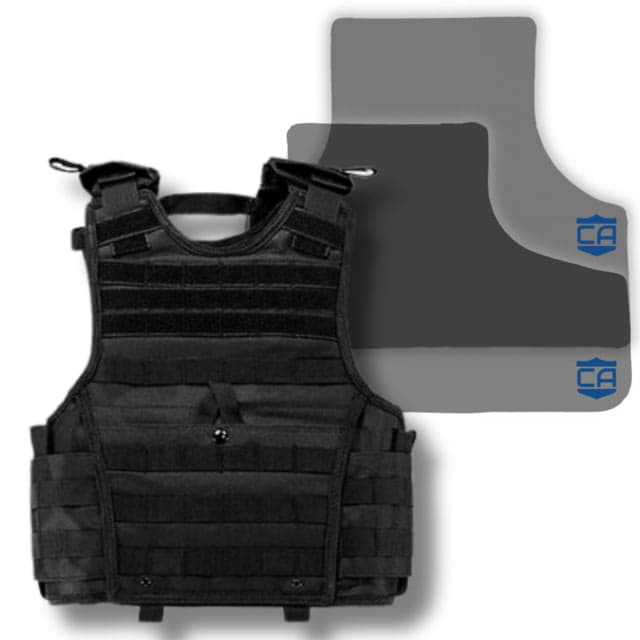 Caliber Armor CaliberX IIIA Package w/ Overt Body Complete Plate Carrier Package Black Extra Small
